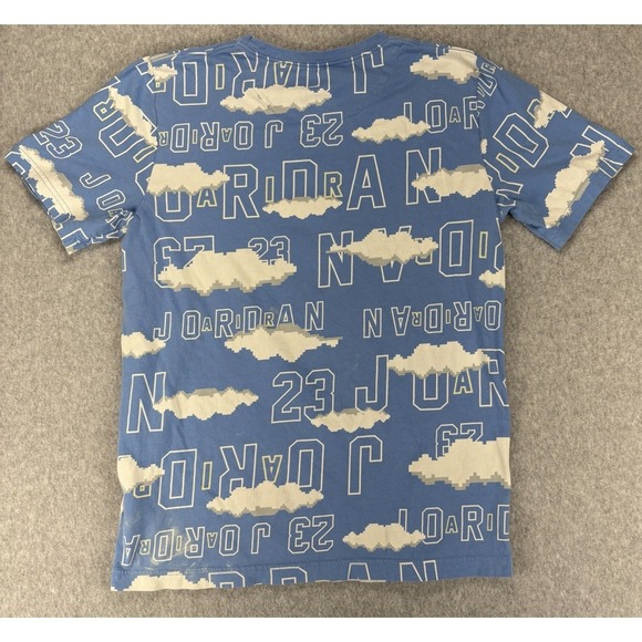 Nike Air Jordan Jumpman Cloud All Over Print Tee Youth XL 13–15 Blue 23 - Picture 7 of 9
